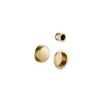 Thirard - paire de poignées cuvettes rondes encastrables pour porte coulissante laitonné - thirard Thirard - paire de poignées cuvettes rondes encastrables pour porte coulissante laitonné - thirard