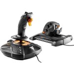 Thrustmaster t - 16000m fcs hotas joystick et manette des gaz compatible pc noir / orange