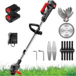 Tianmiaotian debroussailleuse electrique sans fil 7. 5ah 1680 w coupe bordure avec 2 batterie 8 lames ...