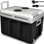 Tillvex� glaci�re �lectrique 40l anthracite avec roulettes mini r�frig�rateur 230v et 12v voiture camping ...