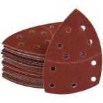 Timesetl 60pcs papiers abrasifs triangle 40 - 60 - 80 - 120 - 180 - 240 grains papier de verre 152mm ...