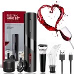 Tire bouchon electrique rechargeable 6 en 1 coupe - capsule verseur arateur de vin bouchon  vin - pour ...