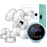 Tire lait elctrique double rechargeableportable pompe  lait d?allaitement 3 modes et 9 niveaux rglables ...