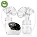Tire lait electrique rechargeable double avec ecran tactile led 3 modes et 9 niveaux daspiration sans ...