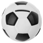 Tirelire en c�ramique ballon - orion - ouvrable - 10x9 cm - blanc et noir - forme de ballon de football ...