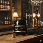 Tirelire en c�ramique tonneau de bi�re