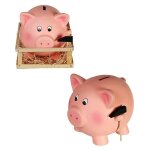 Tirelire - cochon - xxl - cramique - rose - enfant