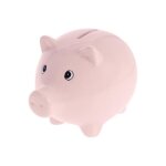 Tirelire cochon rose en cerami