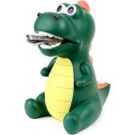 Tirelire - dinosaure - vert - pvc - 14x17x215 cm - jouet enfant