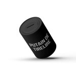 Tirelire - fisura - originale noire - mtal - 13x20 cm - pour adultes