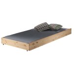 Tiroir - lit claire en pin (vernis transparent). pr�vu pour un matelas 90x190cm.
