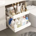 Tiroir de rangement de cuisine extensible ? blanc installation sans percage r�glable (30. 5 - 52) x 41. ...