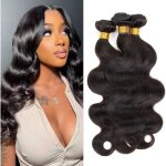 Tissage cheveux humain ondul� - la rurale - body wave - non trait� - noir naturel - 12 14 16 pouces - ...