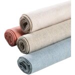 Tissu � broder 4 pi�ces 4 couleurs lin naturel uni pour point de croix toile a�da - 50 cm