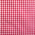 Tissu au mtre - coton tiss teint - vichy rouge - 150 cm de large