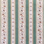 Tissu au mtre - provenale - beaucaire - coton 100% - cru et vert - largeur 1m60