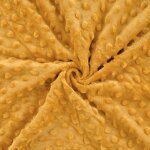 Tissu minky � pois haute qualit� moutarde au m�tre par 50 cm