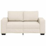 Tissu sofa fixe - lemon - canap� doux - 2 / 3 places - beige 160x77x82 cm en lin m�lang� ss56