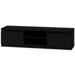 Tivoli - meuble bas tv contemporain 140x40x36 salon / s�jour 2 niches + 2 portes - rangement moderne ...