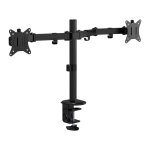 Tnb support double �cran articul� r�glable en hauteur - acier vesa 75 / 100 9 kg noir