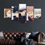 Tnk - 366 jujutsu kaisen ? affiche murale en toile avec personnage manga gojo yuji toge d�cor de pi�ce ...