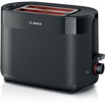 Toaster - bosch - tat2m123 mymoment - noir - 2 tranches - centrage automatique du pain - fonctions dconglati ...