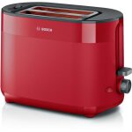 Toaster - bosch - tat2m124 mymoment - rouge - 2 tranches - centrage automatique du pain - fonctions décongélat ... Toaster - bosch - tat2m124 mymoment - rouge - 2 tranches - centrage automatique du pain - fonctions décongélat ...