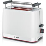 Bosch grill - pain 2 fentes 950w blanc - tat3m121