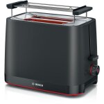 Bosch grill - pain 2 fentes 950w noir - tat3m123