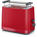 Bosch grill - pain 2 fentes 950w rouge - tat3m124