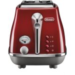 Toaster delonghi icona capitals 2 tranches - 900w - grille pain 3 fonctions - chauffe viennoisseries ...