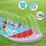 Toboggan aquatique garten ext�rieur avec raccord de tuyau promenade dans leau double tour deau tapis ...