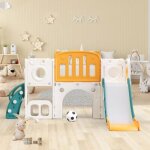 Toboggans pour enfants avec panier de basket 6 en 1 enfant intrieur et extrieur basket jouer famille ...