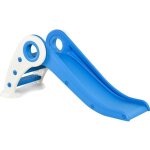 Toboggan enfant pliable 3  6 ans usage intrieur extrieur dim. 120l x 50l x 56h cm hdpe bleu