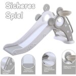 Toboggan glisse avec panier de basket antidrapant enfant glisse de pliable jaune gris