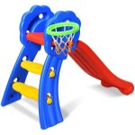 Toboggan pliable pour enfants 3 - en - 1 toboggan autoportant pour enfants avec cerceau de basket - ball ...
