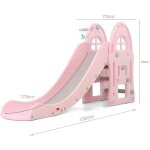 Toboggan xl rose - ataa cars - grandes dimensions - panier de basket - pour enfants de 1  8 ans