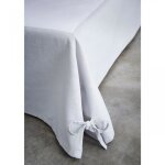 Cache sommier - today - 160x200 cm - 100% coton - 100% polypropylne - finition n?uds