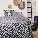 Parure de lit sunshine lison - today - noir 220x240 cm