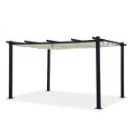 Toile 3x4m beige pour tonnelle mod�le ohio xl / bercy xl -