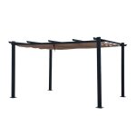 Toile 3x4m taupe pour tonnelle mod�le ohio xl / bercy xl -