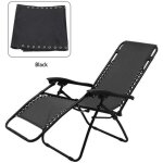 Housse de rechange - universel - chaise longue - tissu respirant - noir - 160x43 cm