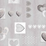 Toile cir�e 140 cm valentin gris ovale 140 x 240 cm - roul� sur tube en carton (sans plis)