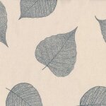 Nappe toile cirée au mètre - largeur 140 cm - feuilles pailletées gris - gris Nappe toile cirée au mètre - largeur 140 cm - feuilles pailletées gris - gris