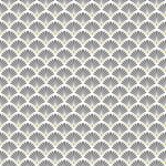 Nappe toile cir�e au m�tre - largeur 140 cm - motifs art d�co - gris