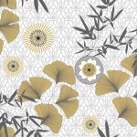 Nappe toile cir�e au m�tre - largeur 140 cm - motifs japonais - multicolore