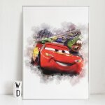 Toile d�corative - cars - 50x70cm - support en toile - cadeau id�al - chambre enfant