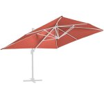 Toile pour parasol d�port� 4x3m terracotta - oviala