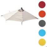 Toile de rechange pour parasol demi - rond parla 300cm uv 50 + 3kg cr�me