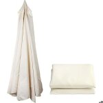 Toile de rechange pour parasol - pzcc - imperm�able - blanc cass� - diam�tre 3 m - anti - uv - anti - ...